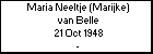Maria Neeltje (Marijke) van Belle